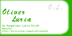 oliver luria business card