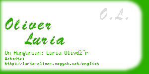oliver luria business card